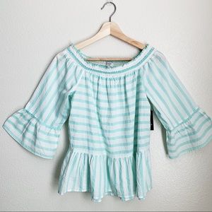 Crown & Ivy Off The Shoulder Peplum Top Size S